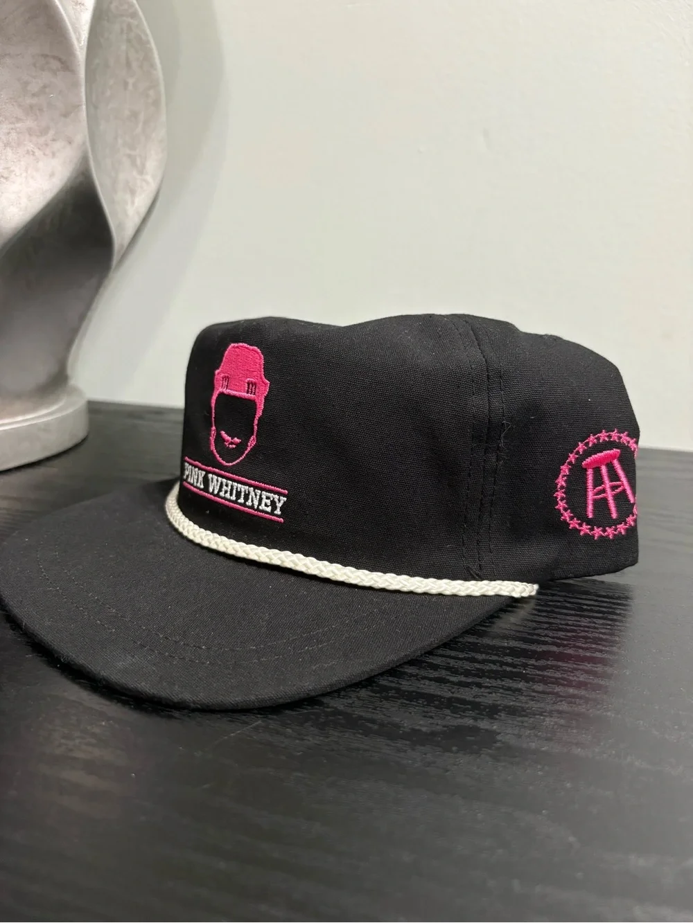 Pink Whitney Black & Pink Rope-Trim Hat